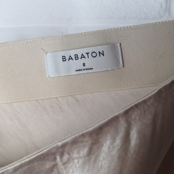 Babaton Aritzia Cream Crepe Silk A Line Mini Skirt - Picture 3 of 5